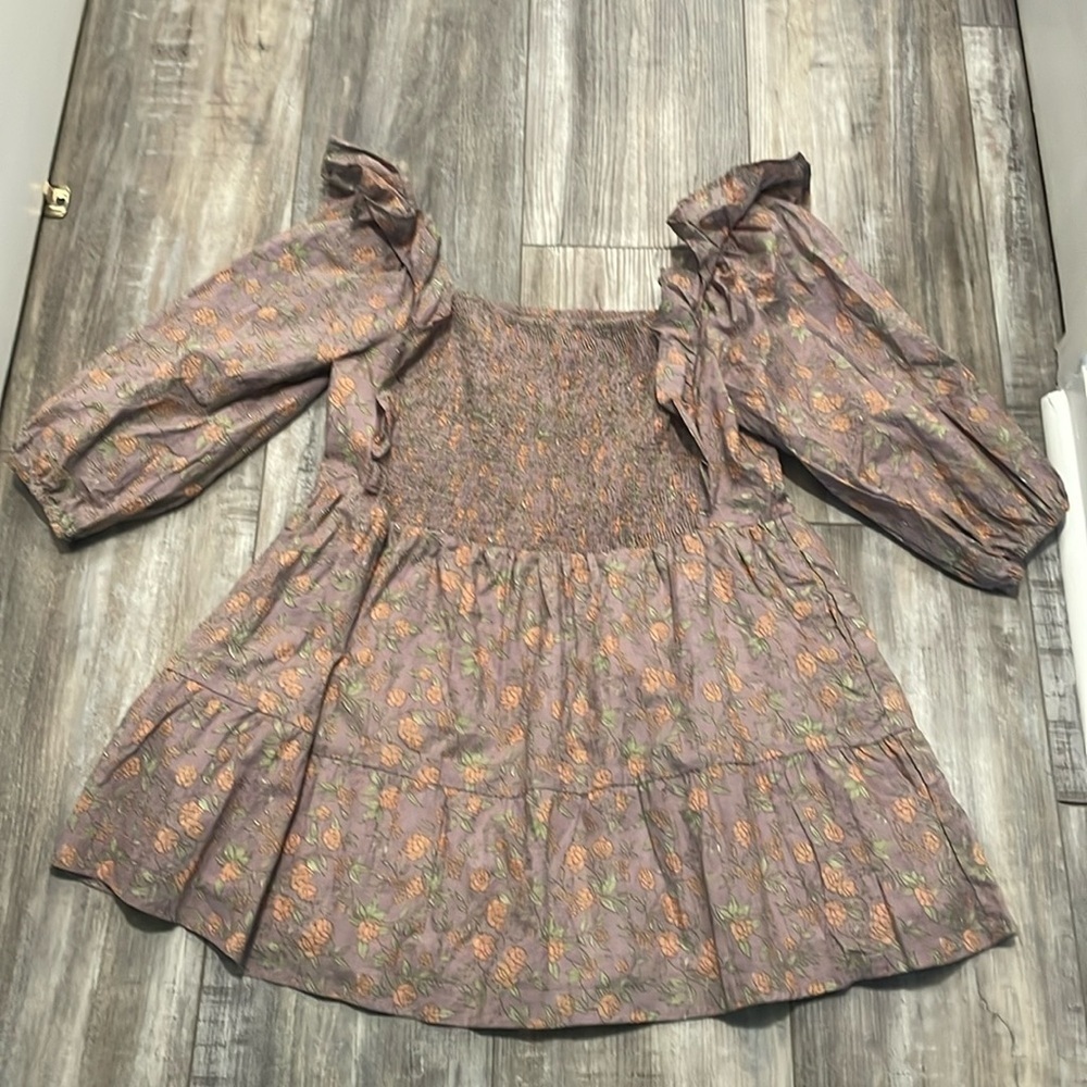 NWT Victoria Dunn Smocked Mini Dress size XL